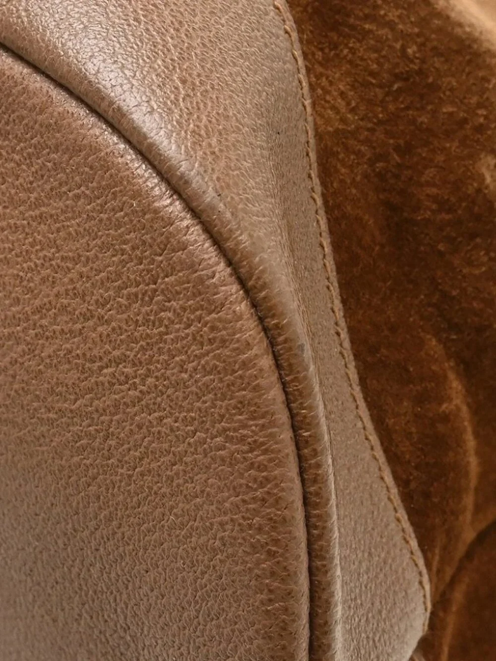 Gucci Brown Suede Bamboo Backpack